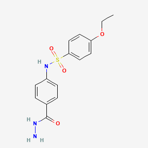 molecular formula C15H17N3O4S B2721042 4-ethoxy-N-[4-(hydrazinecarbonyl)phenyl]benzene-1-sulfonamide CAS No. 326916-20-5