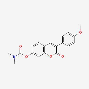 molecular formula C19H17NO5 B2721043 3-(4-methoxyphenyl)-2-oxo-2H-chromen-7-yl dimethylcarbamate CAS No. 869080-49-9