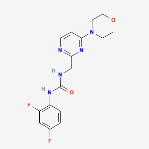 B2721045 1-(2,4-Difluorophenyl)-3-((4-morpholinopyrimidin-2-yl)methyl)urea CAS No. 1797619-21-6