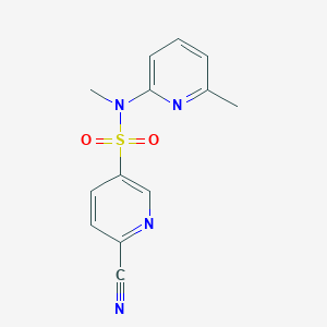 molecular formula C13H12N4O2S B2721054 6-cyano-N-methyl-N-(6-methylpyridin-2-yl)pyridine-3-sulfonamide CAS No. 1795066-61-3