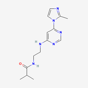 N-(2-((6-(2-methyl-1H-imidazol-1-yl)pyrimidin-4-yl)amino)ethyl)isobutyramide