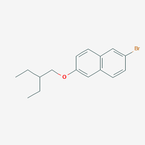molecular formula C16H19BrO B2721059 2-溴-6-(2-乙基丁氧基)萘 CAS No. 1092346-54-7