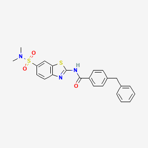 4-benzyl-N-(6-(N,N-dimethylsulfamoyl)benzo[d]thiazol-2-yl)benzamide