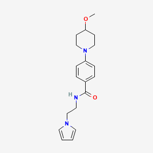 molecular formula C19H25N3O2 B2721071 N-(2-(1H-pyrrol-1-yl)ethyl)-4-(4-methoxypiperidin-1-yl)benzamide CAS No. 2034223-27-1