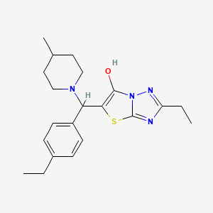 2-Ethyl-5-((4-ethylphenyl)(4-methylpiperidin-1-yl)methyl)thiazolo[3,2-b][1,2,4]triazol-6-ol