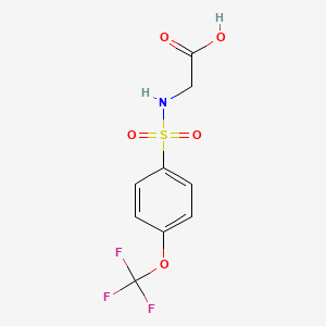 molecular formula C9H8F3NO5S B2721099 2-[4-(三氟甲氧基)苯基磺酰胺]乙酸 CAS No. 781626-92-4