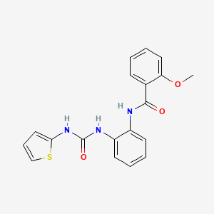 molecular formula C19H17N3O3S B2721105 2-甲氧基-N-(2-(3-(噻吩-2-基)脲基)苯基)苯甲酰胺 CAS No. 1207007-11-1