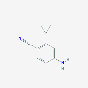 molecular formula C10H10N2 B2721111 4-Amino-2-cyclopropylbenzonitrile CAS No. 1006899-23-5