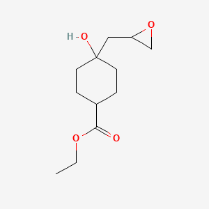 molecular formula C12H20O4 B2721112 Ethyl 4-hydroxy-4-(oxiran-2-ylmethyl)cyclohexane-1-carboxylate CAS No. 2126163-17-3