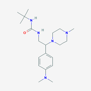 molecular formula C20H35N5O B2721116 1-(Tert-butyl)-3-(2-(4-(dimethylamino)phenyl)-2-(4-methylpiperazin-1-yl)ethyl)urea CAS No. 1172417-39-8