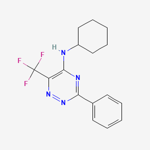 N-cyclohexyl-3-phenyl-6-(trifluoromethyl)-1,2,4-triazin-5-amine