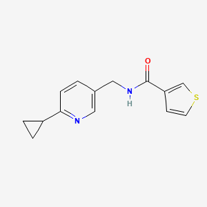 molecular formula C14H14N2OS B2721128 N-((6-环丙基吡啶-3-基)甲基)噻吩-3-甲酰胺 CAS No. 2310123-85-2