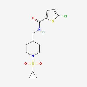 5-chloro-N-((1-(cyclopropylsulfonyl)piperidin-4-yl)methyl)thiophene-2-carboxamide