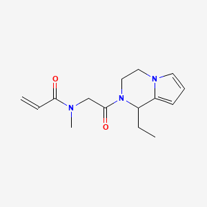 molecular formula C15H21N3O2 B2721135 N-[2-(1-Ethyl-3,4-dihydro-1H-pyrrolo[1,2-a]pyrazin-2-yl)-2-oxoethyl]-N-methylprop-2-enamide CAS No. 2361898-17-9