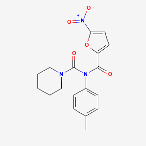 molecular formula C18H19N3O5 B2721139 N-(5-nitrofuran-2-carbonyl)-N-(p-tolyl)piperidine-1-carboxamide CAS No. 899951-20-3