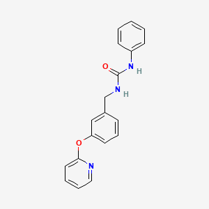 molecular formula C19H17N3O2 B2721149 1-Phenyl-3-(3-(pyridin-2-yloxy)benzyl)urea CAS No. 1704621-20-4