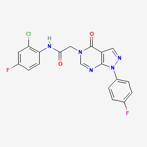 N-(2-chloro-4-fluorophenyl)-2-(1-(4-fluorophenyl)-4-oxo-1,4-dihydro-5H-pyrazolo[3,4-d]pyrimidin-5-yl)acetamide