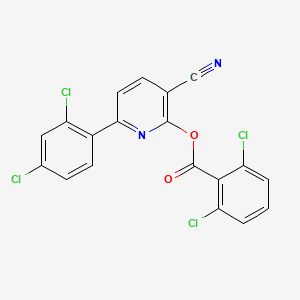 [3-Cyano-6-(2,4-dichlorophenyl)pyridin-2-yl] 2,6-dichlorobenzoate