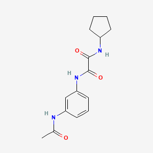 molecular formula C15H19N3O3 B2721167 N'-(3-acetamidophenyl)-N-cyclopentyloxamide CAS No. 899956-15-1