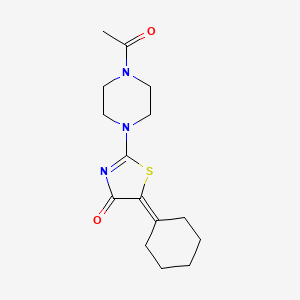 2-(4-Acetyl-piperazin-1-yl)-5-cyclohexylidene-thiazol-4-one