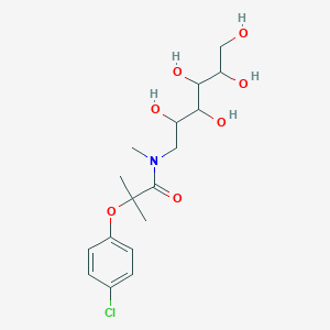 molecular formula C17H26ClNO7 B2721171 2-(4-chlorophenoxy)-N,2-dimethyl-N-(2,3,4,5,6-pentahydroxyhexyl)propanamide CAS No. 1038922-14-3