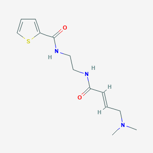 molecular formula C13H19N3O2S B2721174 N-[2-[[(E)-4-(Dimethylamino)but-2-enoyl]amino]ethyl]thiophene-2-carboxamide CAS No. 2411332-21-1