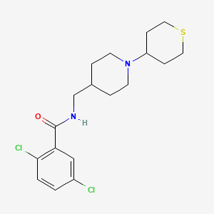 2,5-dichloro-N-((1-(tetrahydro-2H-thiopyran-4-yl)piperidin-4-yl)methyl)benzamide