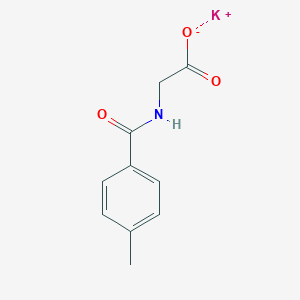 molecular formula C10H10KNO3 B2721181 Potassium;2-[(4-methylbenzoyl)amino]acetate CAS No. 2375274-18-1