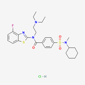 4-(N-cyclohexyl-N-methylsulfamoyl)-N-(2-(diethylamino)ethyl)-N-(4-fluorobenzo[d]thiazol-2-yl)benzamide hydrochloride