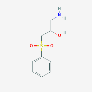 molecular formula C9H13NO3S B2721192 1-Amino-3-(benzenesulfonyl)propan-2-ol CAS No. 1082293-16-0