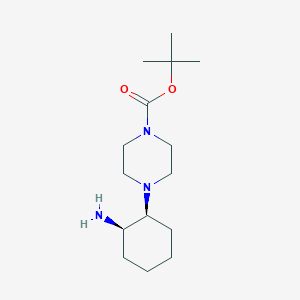 molecular formula C15H29N3O2 B2721200 叔丁基 4-[顺-2-氨基环己基]哌嗪-1-甲酸酯 CAS No. 2177263-19-1