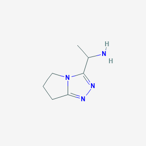 molecular formula C7H12N4 B2721201 1-(6,7-dihydro-5H-pyrrolo[2,1-c][1,2,4]triazol-3-yl)ethanamine CAS No. 929973-93-3