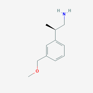 (2R)-2-[3-(Methoxymethyl)phenyl]propan-1-amine