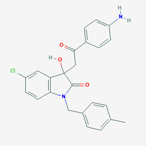 3-[2-(4-aminophenyl)-2-oxoethyl]-5-chloro-3-hydroxy-1-(4-methylbenzyl)-1,3-dihydro-2H-indol-2-one