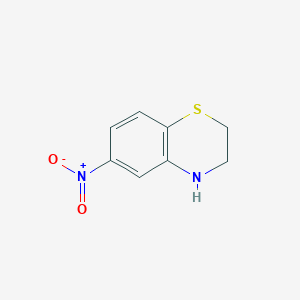 molecular formula C8H8N2O2S B2721222 6-Nitro-3,4-dihydro-2H-benzo[b][1,4]thiazine CAS No. 1193387-98-2