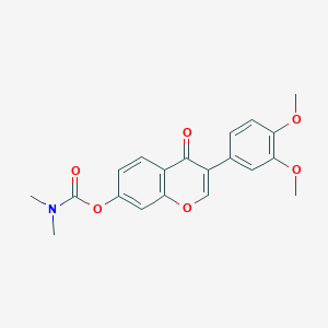 molecular formula C20H19NO6 B2721227 3-(3,4-二甲氧基苯基)-4-氧代-4H-香豆素-7-基二甲基碳酸酯 CAS No. 858770-60-2