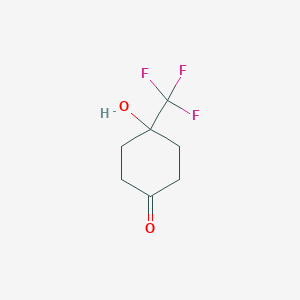 molecular formula C7H9F3O2 B2721228 4-Hydroxy-4-(trifluoromethyl)cyclohexan-1-one CAS No. 120929-90-0