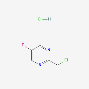 molecular formula C5H5Cl2FN2 B2721234 2-(Chloromethyl)-5-fluoropyrimidine hydrochloride CAS No. 2052356-33-7