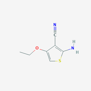 molecular formula C7H8N2OS B2721235 2-Amino-4-ethoxythiophene-3-carbonitrile CAS No. 105558-72-3