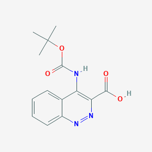 molecular formula C14H15N3O4 B2721236 4-[(2-Methylpropan-2-yl)oxycarbonylamino]cinnoline-3-carboxylic acid CAS No. 2248328-48-3