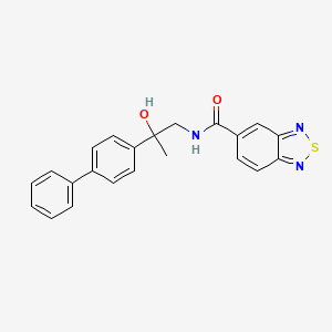 molecular formula C22H19N3O2S B2721239 N-(2-([1,1'-biphenyl]-4-yl)-2-hydroxypropyl)benzo[c][1,2,5]thiadiazole-5-carboxamide CAS No. 1396795-45-1