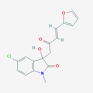 molecular formula C17H14ClNO4 B272124 5-chloro-3-[(3E)-4-(furan-2-yl)-2-oxobut-3-en-1-yl]-3-hydroxy-1-methyl-1,3-dihydro-2H-indol-2-one 