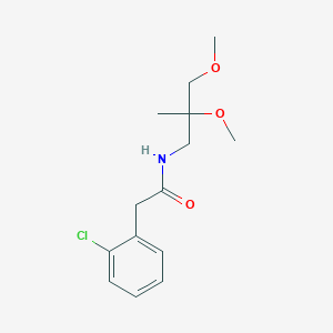 molecular formula C14H20ClNO3 B2721243 2-(2-氯苯基)-N-(2,3-二甲氧基-2-甲基丙基)乙酰胺 CAS No. 2034242-06-1