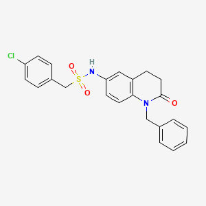 molecular formula C23H21ClN2O3S B2721246 N-(1-benzyl-2-oxo-1,2,3,4-tetrahydroquinolin-6-yl)-1-(4-chlorophenyl)methanesulfonamide CAS No. 946270-49-1