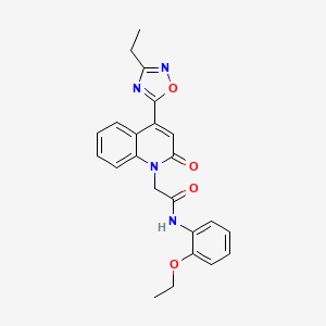 N-(2-ethoxyphenyl)-2-(4-(3-ethyl-1,2,4-oxadiazol-5-yl)-2-oxoquinolin-1(2H)-yl)acetamide