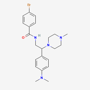 molecular formula C22H29BrN4O B2721254 4-溴-N-(2-(4-(二甲基氨基)苯基)-2-(4-甲基哌嗪-1-基)乙基)苯甲酰胺 CAS No. 946345-73-9