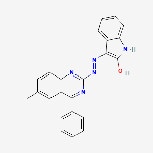 molecular formula C23H17N5O B2721256 (Z)-3-(2-(6-methyl-4-phenylquinazolin-2-yl)hydrazono)indolin-2-one CAS No. 330675-72-4