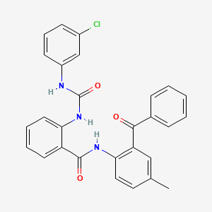 N-(2-benzoyl-4-methylphenyl)-2-(3-(3-chlorophenyl)ureido)benzamide