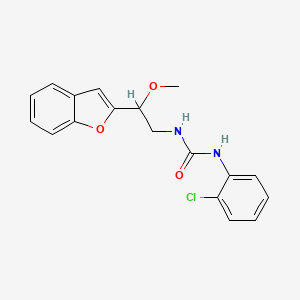 molecular formula C18H17ClN2O3 B2721265 1-(2-(Benzofuran-2-yl)-2-methoxyethyl)-3-(2-chlorophenyl)urea CAS No. 2034293-09-7