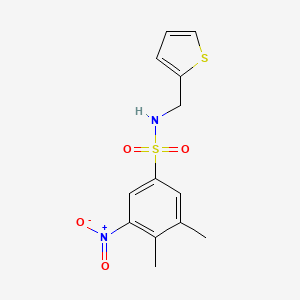 [(4,5-Dimethyl-3-nitrophenyl)sulfonyl](2-thienylmethyl)amine